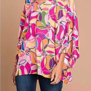Colorful Geometric Blouse